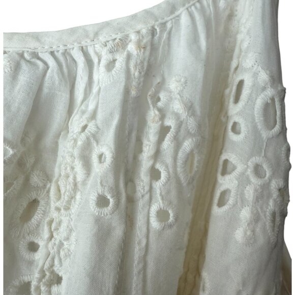 NWT Trovata Julien Strappy White Eyelet Tiered Maxi Dress w/Pockets-Large - Picture 4 of 7